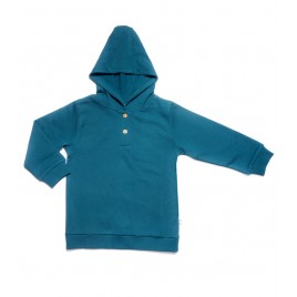 Leela Cotton Kapuzenshirt donaublau