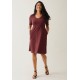 Boob A  Dress Mid-Sleeve port red
