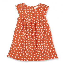 Sense Organics NEELA baby dress Dots Rusty Red