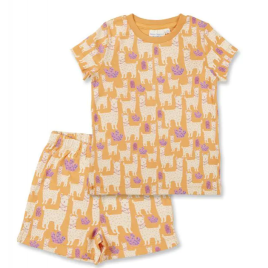 Sense Organics JULA retro pyjama short  Lama apricot