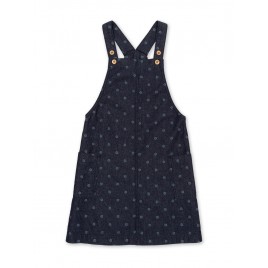 Kite Flower Dot Denim Pinafore