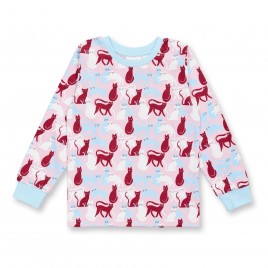 Sense Organics LONG JOHN RETRO Pyjama AOP Retro Cats