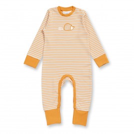 Sense Organics TONA Baby Romper LS Gold Sand Stripes