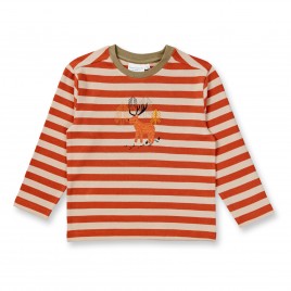 Sense Organics LUKE Shirt LS Hazelnut Sand Stripes