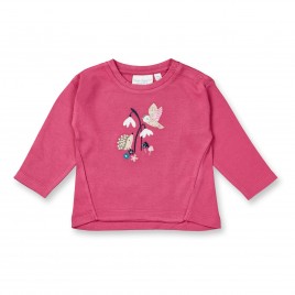 Sense Organics KLARA Baby Shirt L-S Raspberry Hedgehog